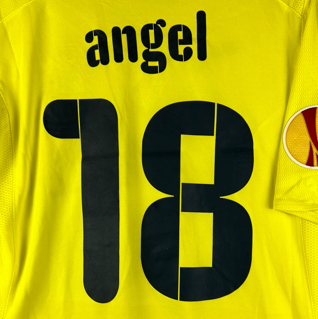 Villarreal 2009/2010 Player Issue Home Shirt - Angel 18