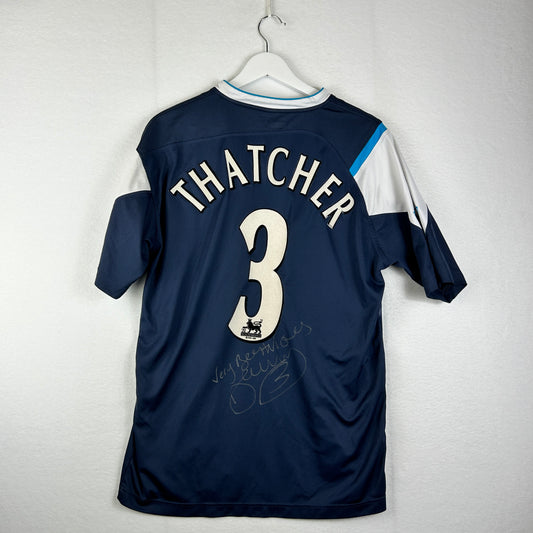 Manchester City 2005-2006 Player Issue Away Shirt - Thatcher 3 - Signed