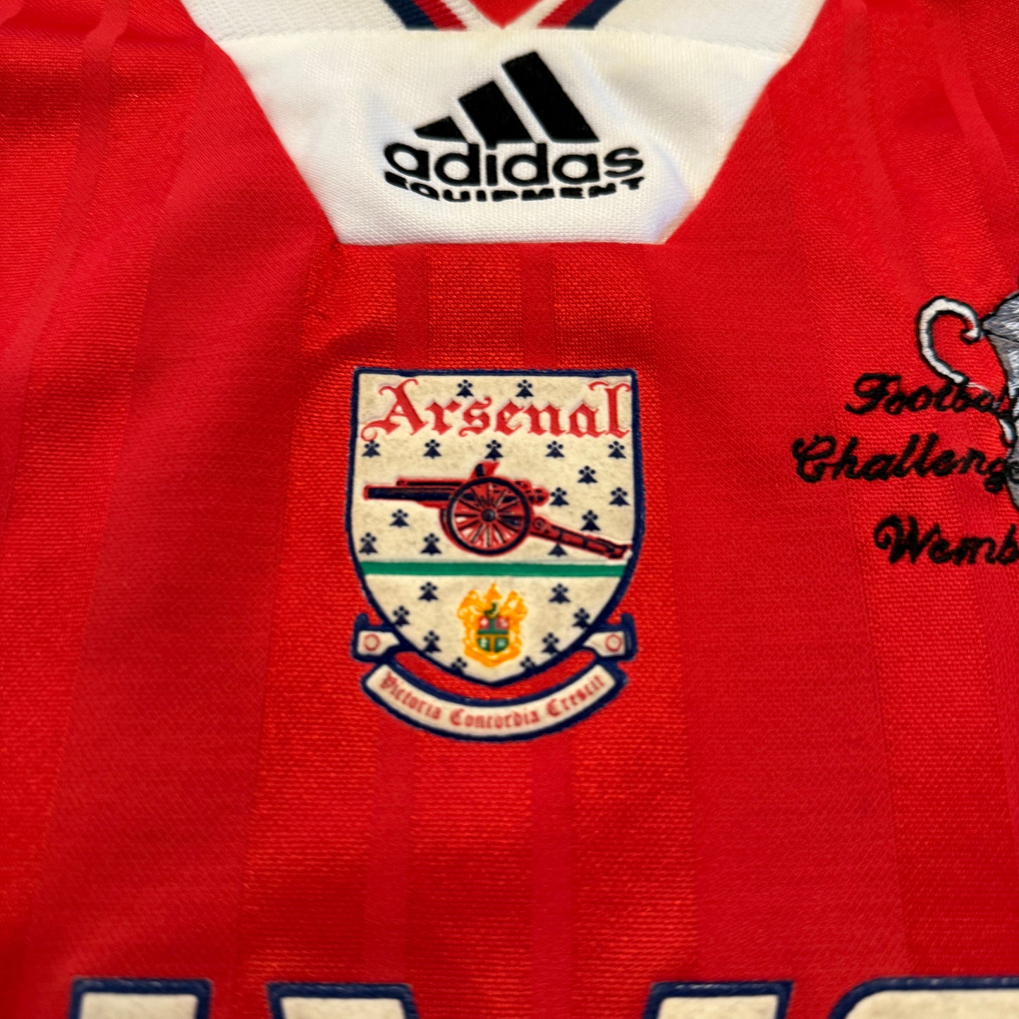 Arsenal 1992/1993 Home Shirt - Cup Winners 1993 Embroidery