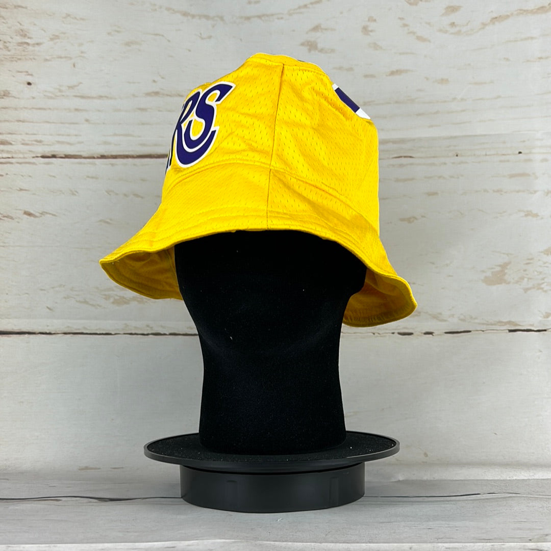 LA Lakers Upcycled NBA Home Jersey Bucket Hat *05