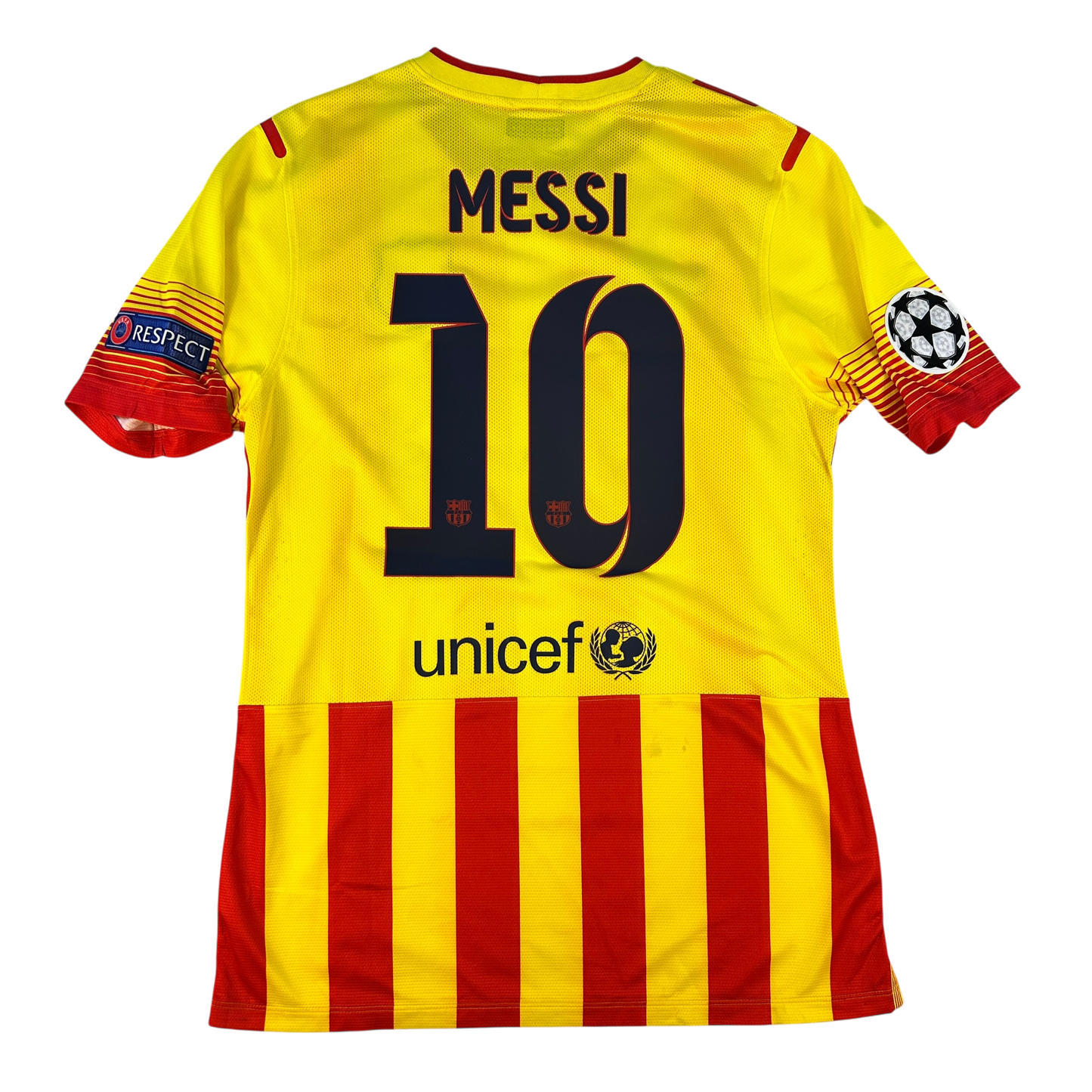 Barcelona 2012/2013 Match Issue Away Shirt - Messi 10 - v AC Milan