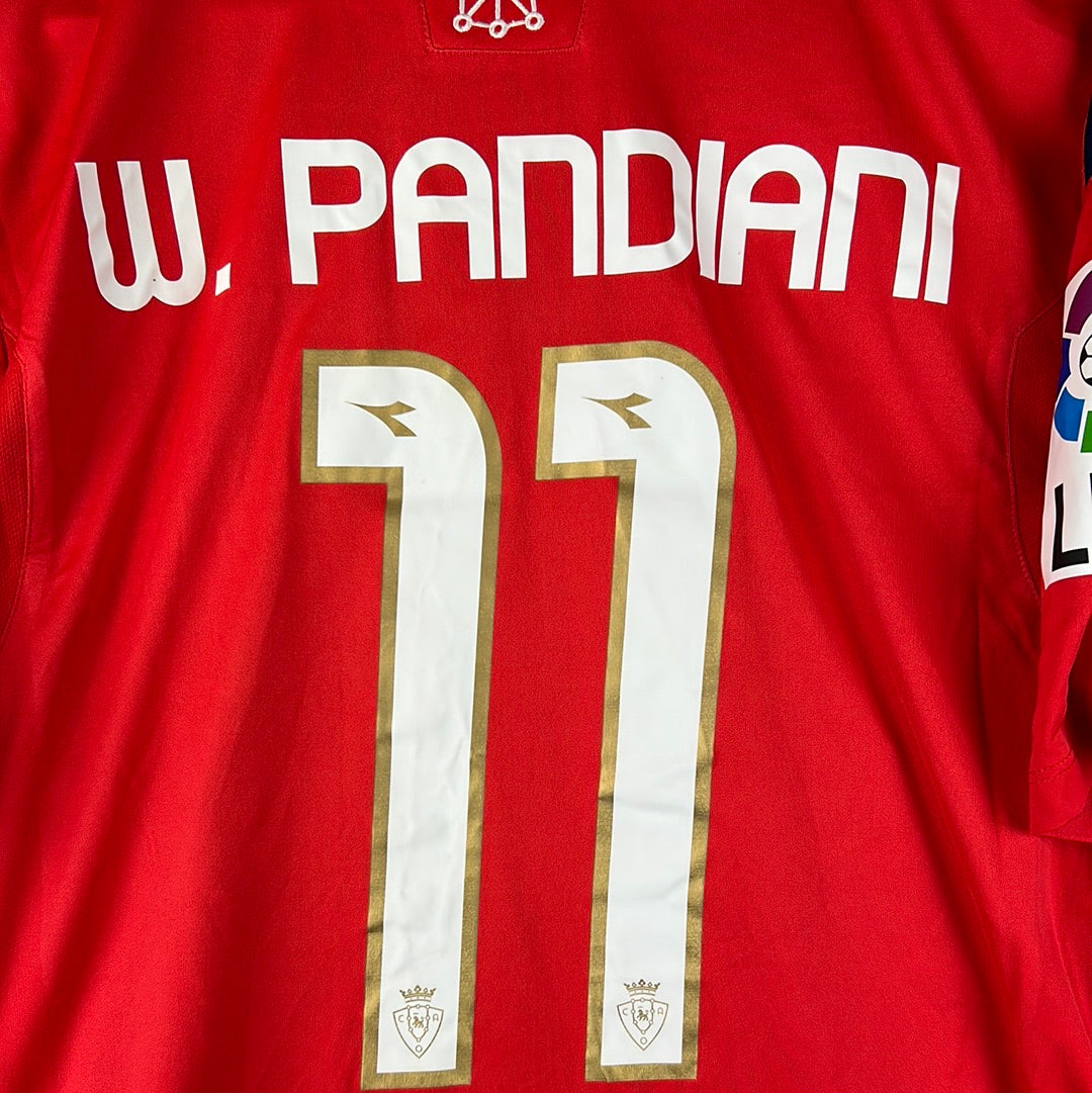 Osasuna 2009-2010 Player Issue Home Shirt - Medium - Pandiani 11