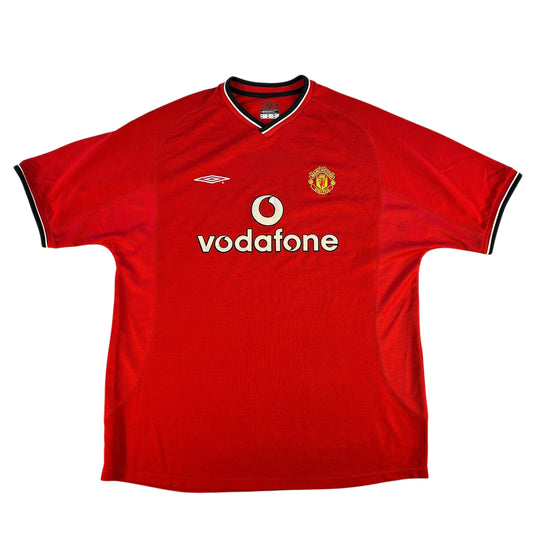 Manchester United 2000/2001 Home Shirt - Extra Large front with Vodafone sponsor