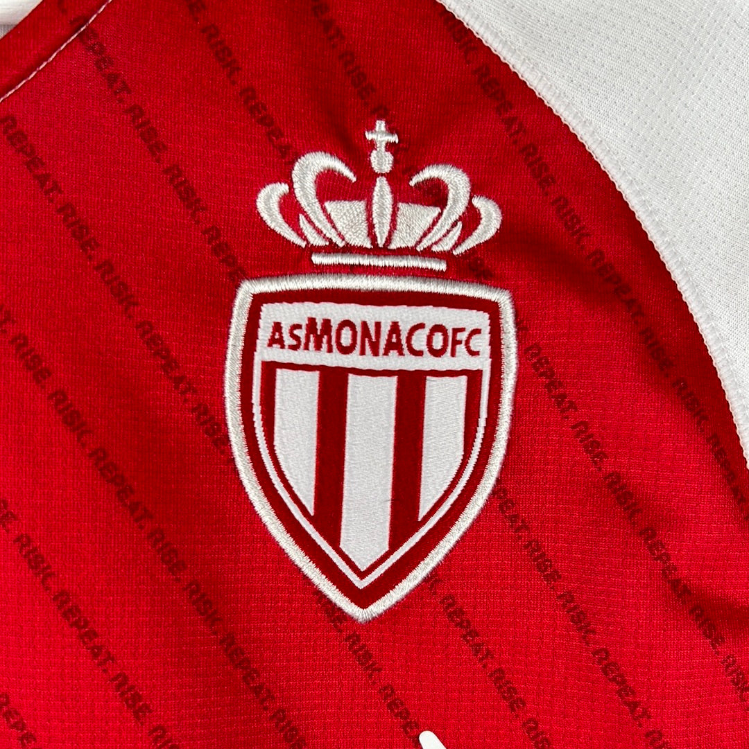 AS Monaco 2022-2023 Home Shirt - Medium - Excellent Condition