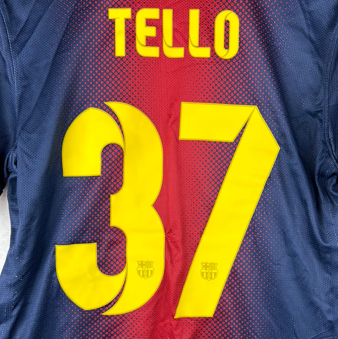 Barcelona 2012/2013 Player Issue Home Shirt - Tello 37