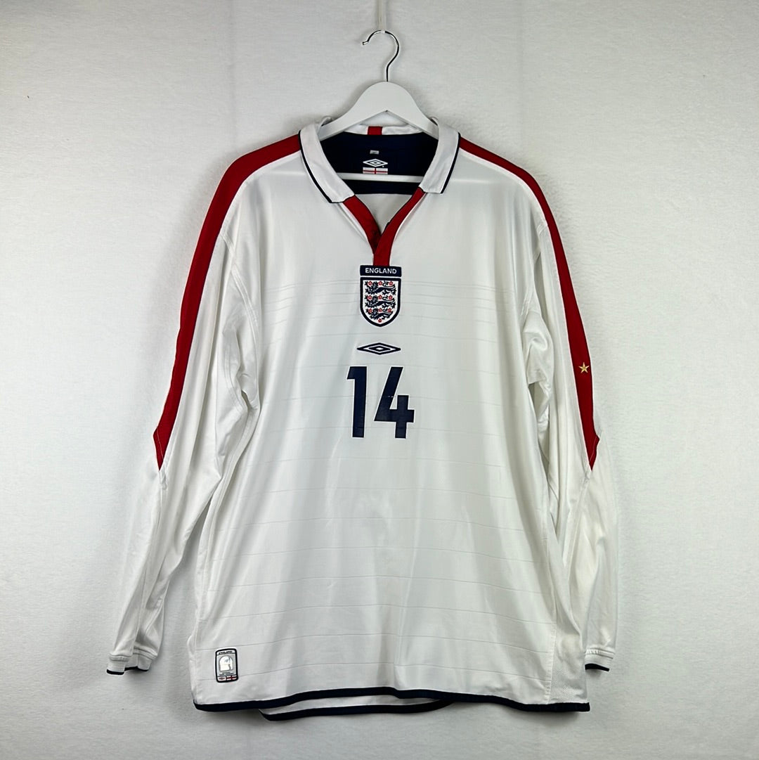 England 2004 Player Issue Home Shirt Large Long Sleeve