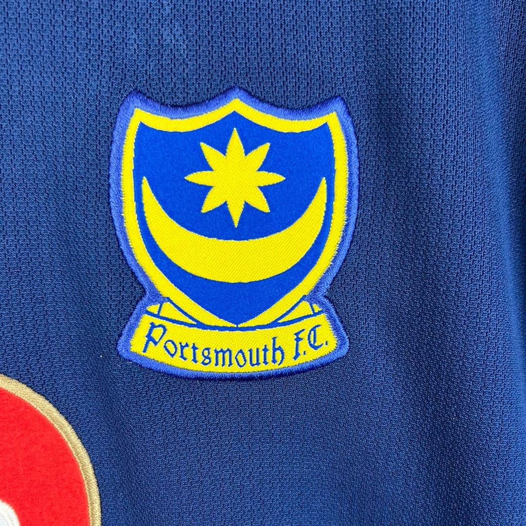 Portsmouth 2004/2005 Match Worn Home Shirt - Berger 23