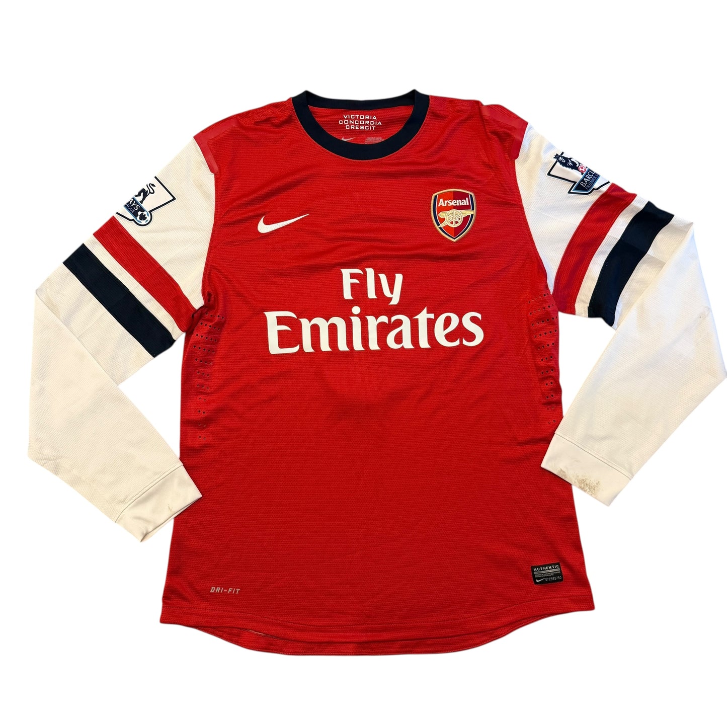 Arsenal 2012/2013 Match Worn Home Shirt - Mertersacker 4