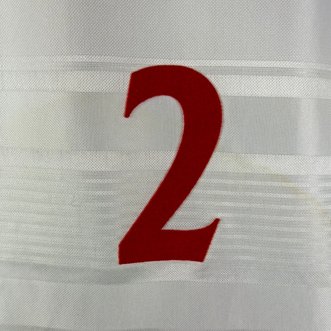 England Match Worn 2000 Home Shirt - Campbell 2 - Euro 2000 Play Off