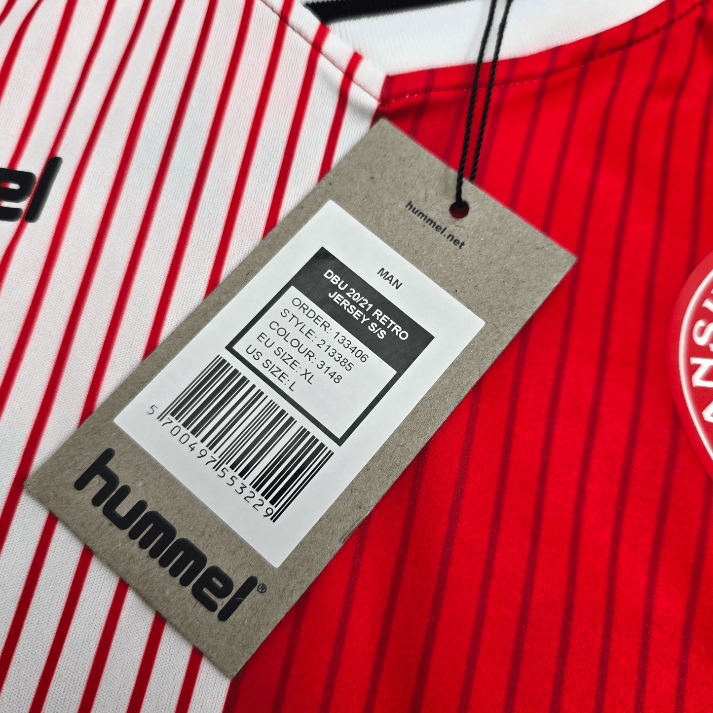 1986/87 Denmark Home Football Shirt (XL) Hummel #10 (Elkjaer) Re-Issue