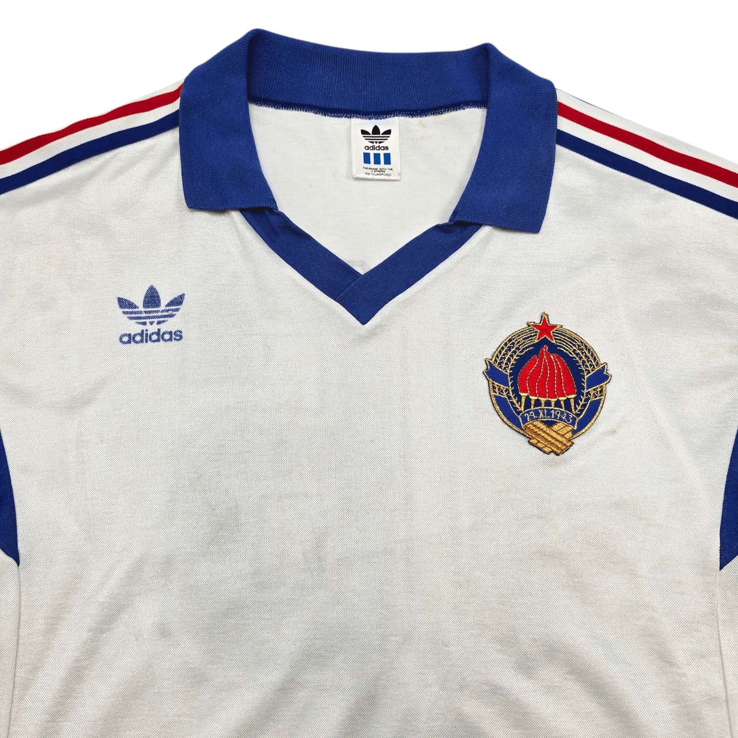 1988/89 Yugoslavia Away Football Shirt (L) Adidas (Upgraded Template)