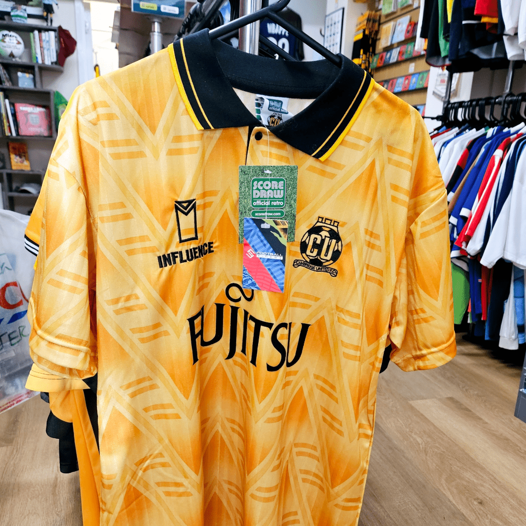 1991/93 Cambridge United Home Football Shirt | Score Draw