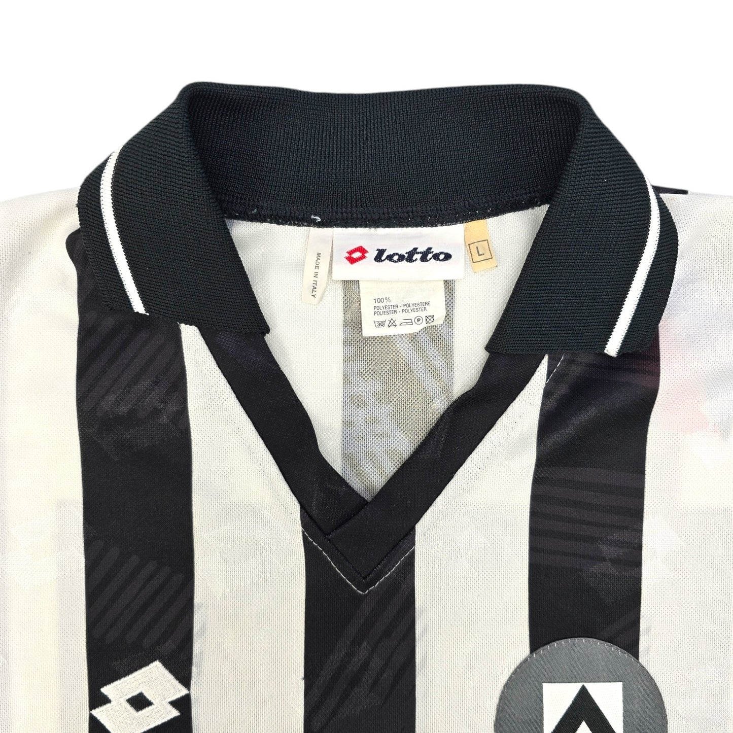 1993/94 Udinese Home Football Shirt (L) Lotto #2 (Pellegrini) Matchworn