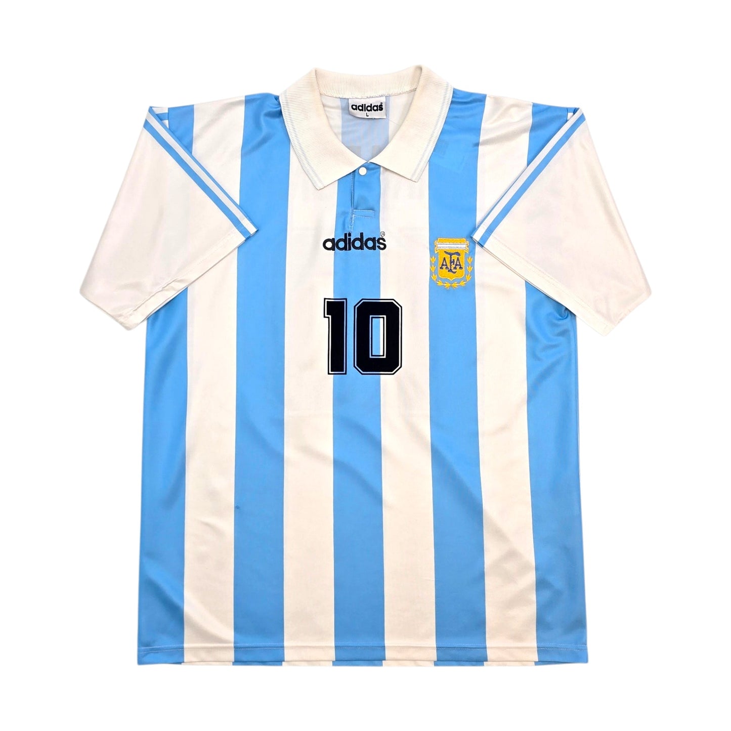 1994/95 Argentina Home Football Shirt (L) Adidas #10 Maradona
