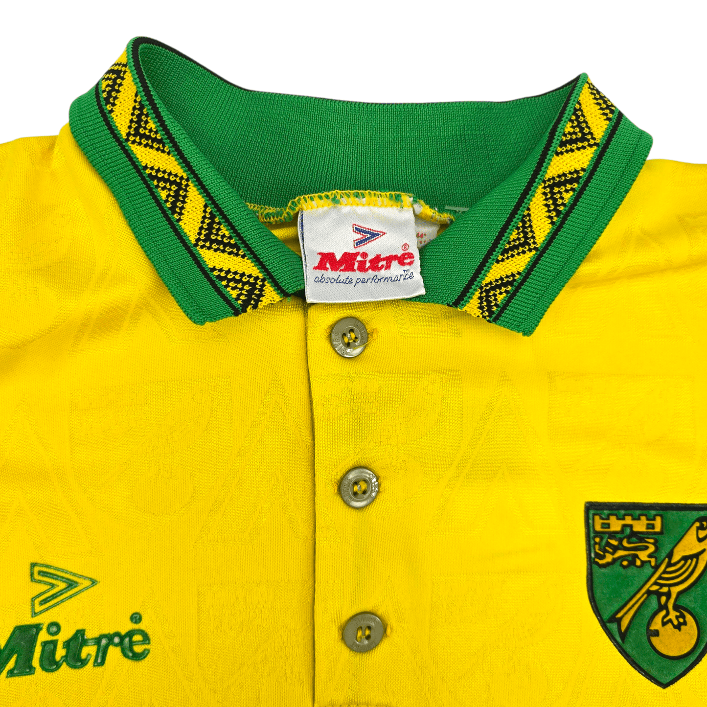 1994/96 Norwich City Home Football Shirt (L) Mitre