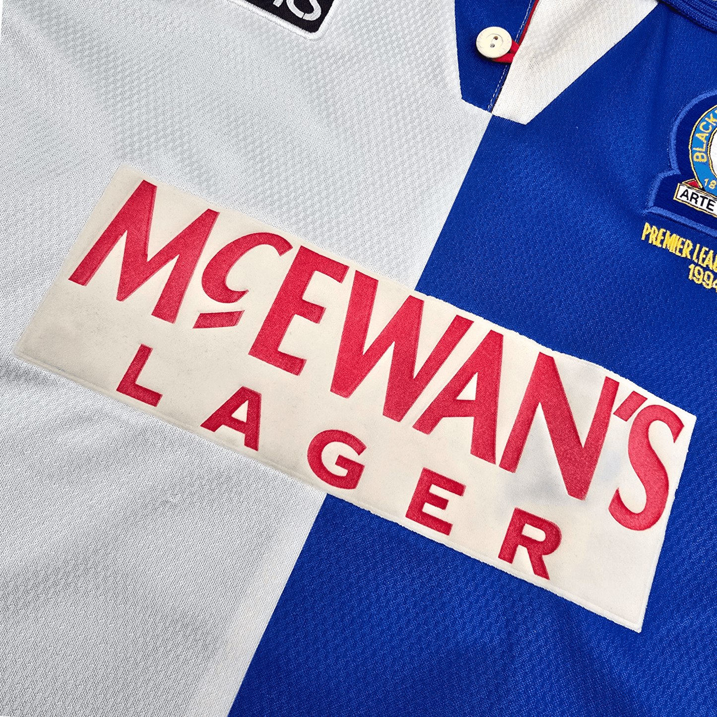 1995/96 Blackburn Rovers Home Football Shirt (M) Asics #9 Shearer
