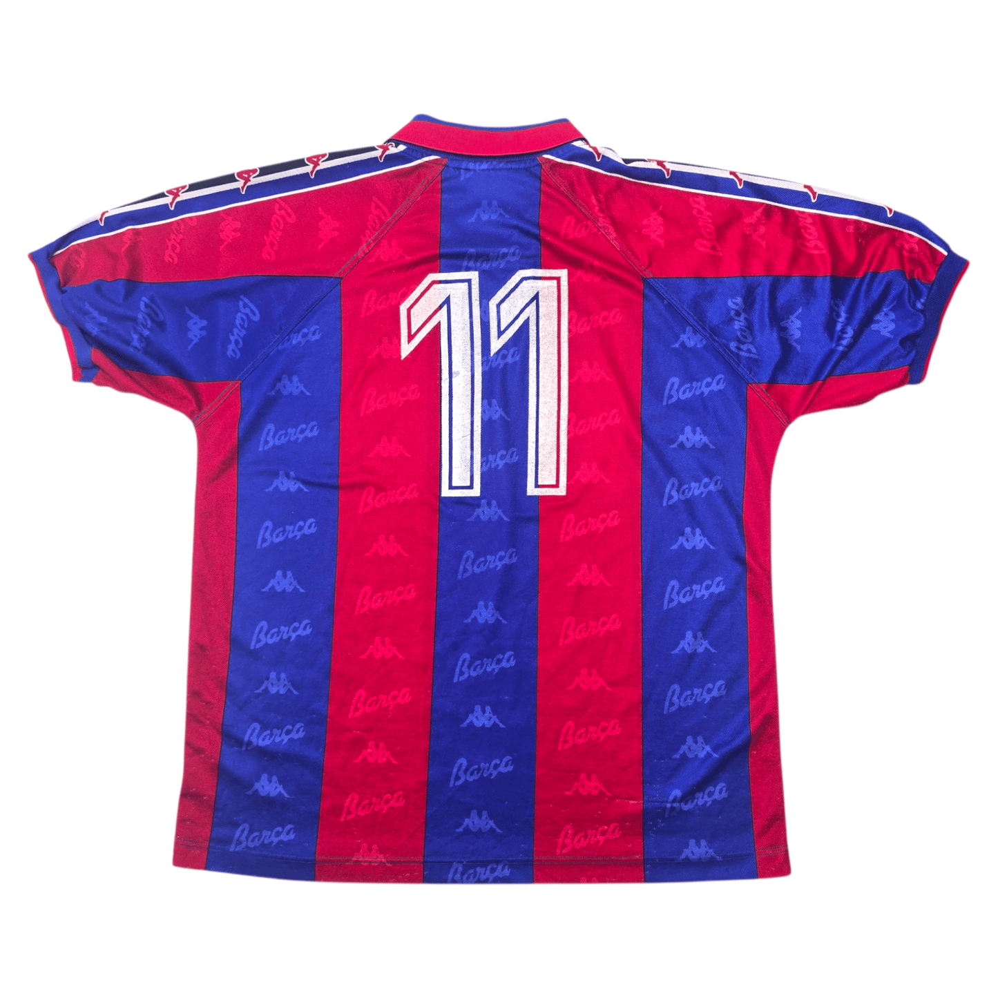 1995/97 Barcelona Home Football Shirt (XL) Kappa #11 (Hagi)