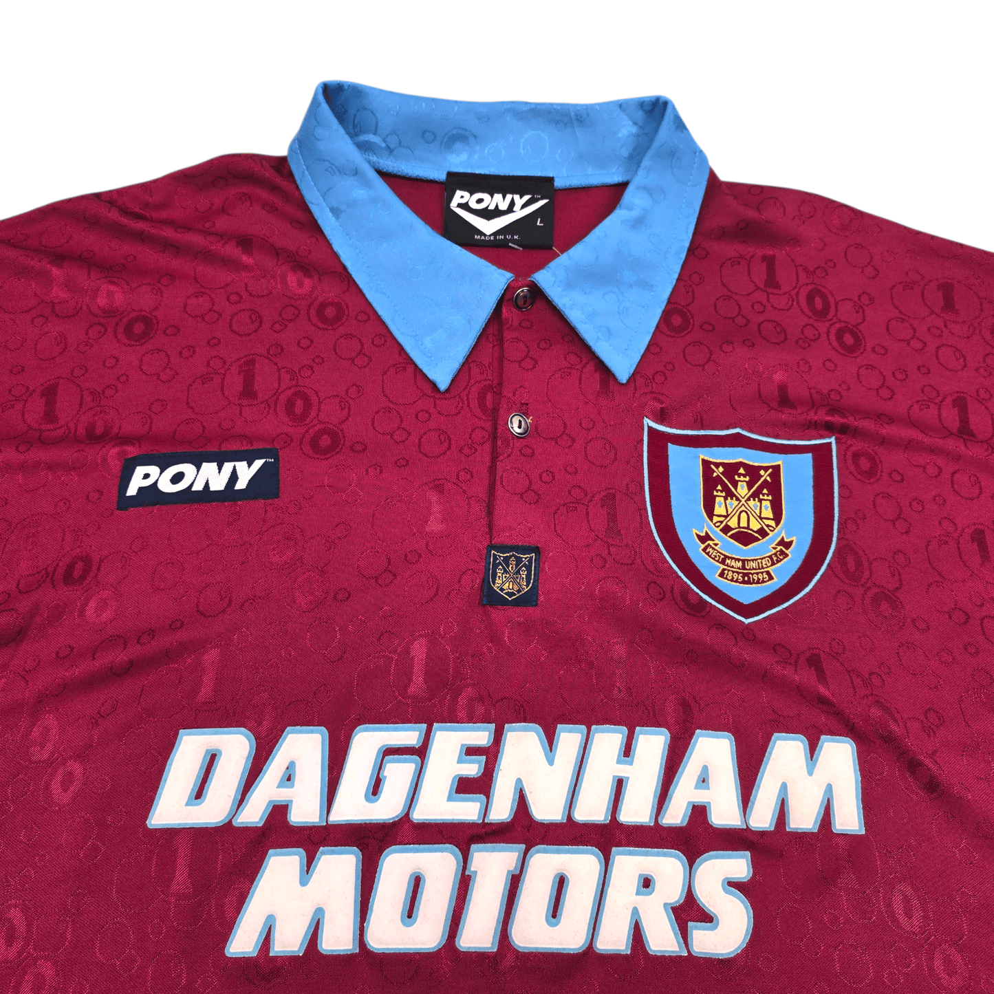 1995/97 West Ham United Home Football Shirt (L) Pony