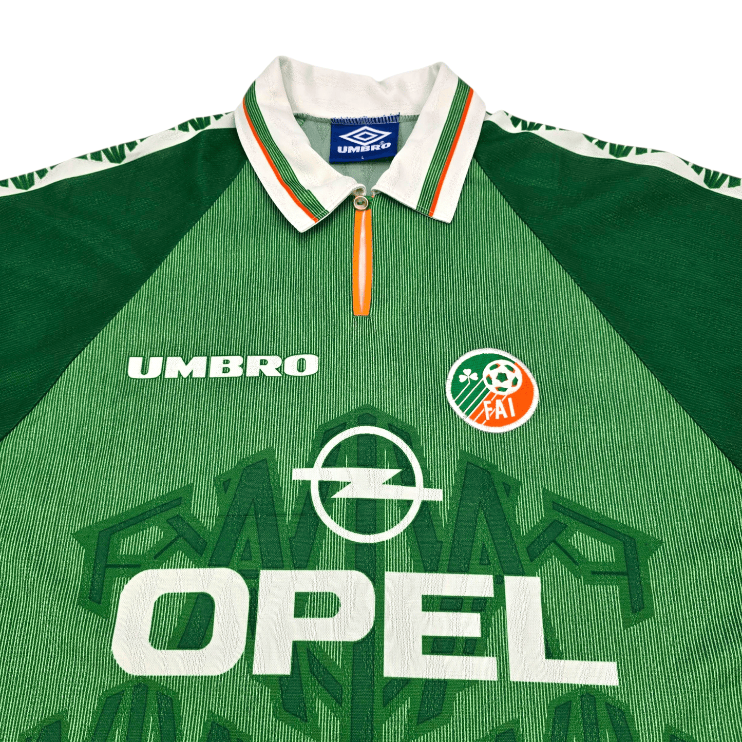 1996/98 Ireland Home Football Shirt (L) Umbro #6 Keane
