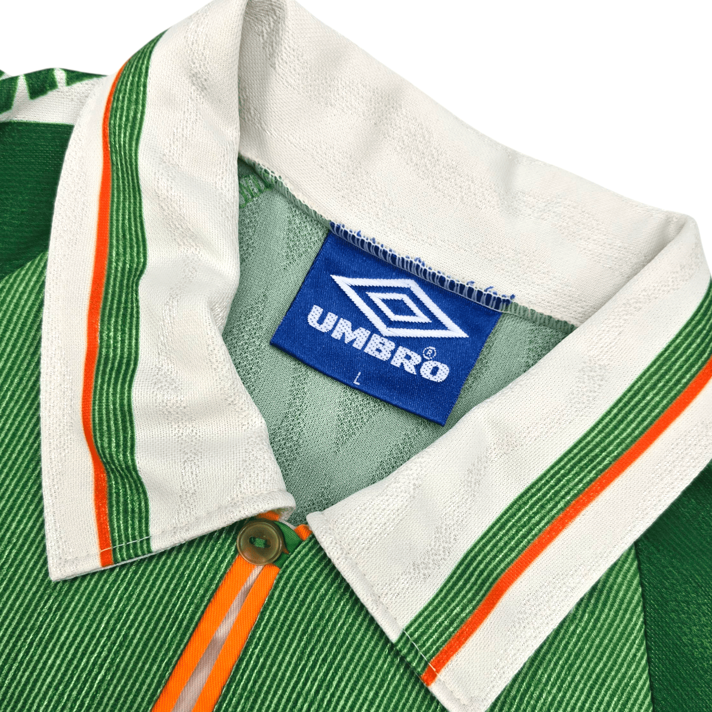 1996/98 Ireland Home Football Shirt (L) Umbro #6 Keane