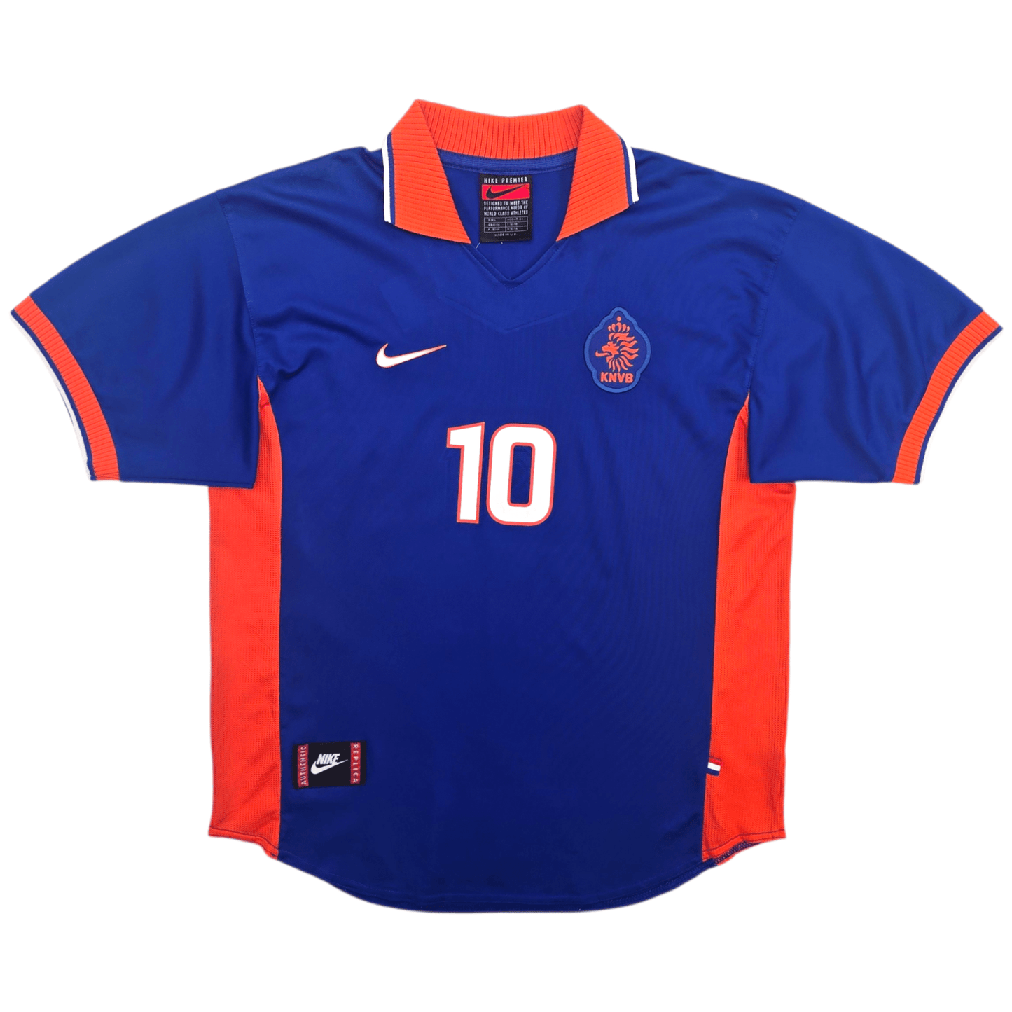 1997/98 Holland Away Football Shirt (L) Nike #10 Seedorf