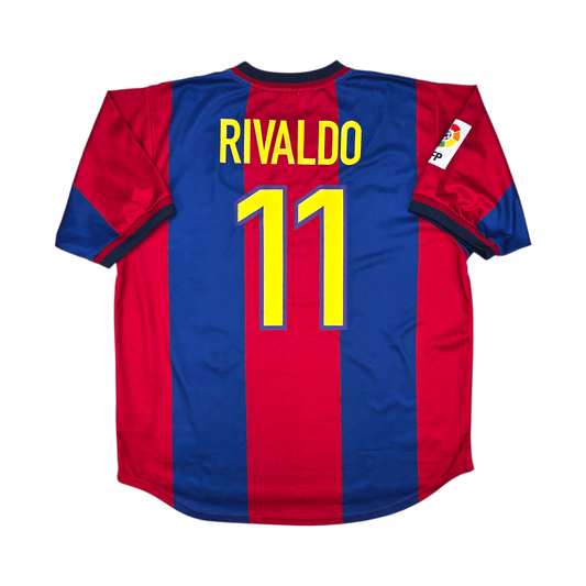 1998/99 Barcelona Home Football Shirt (XL) Nike #11 Rivaldo