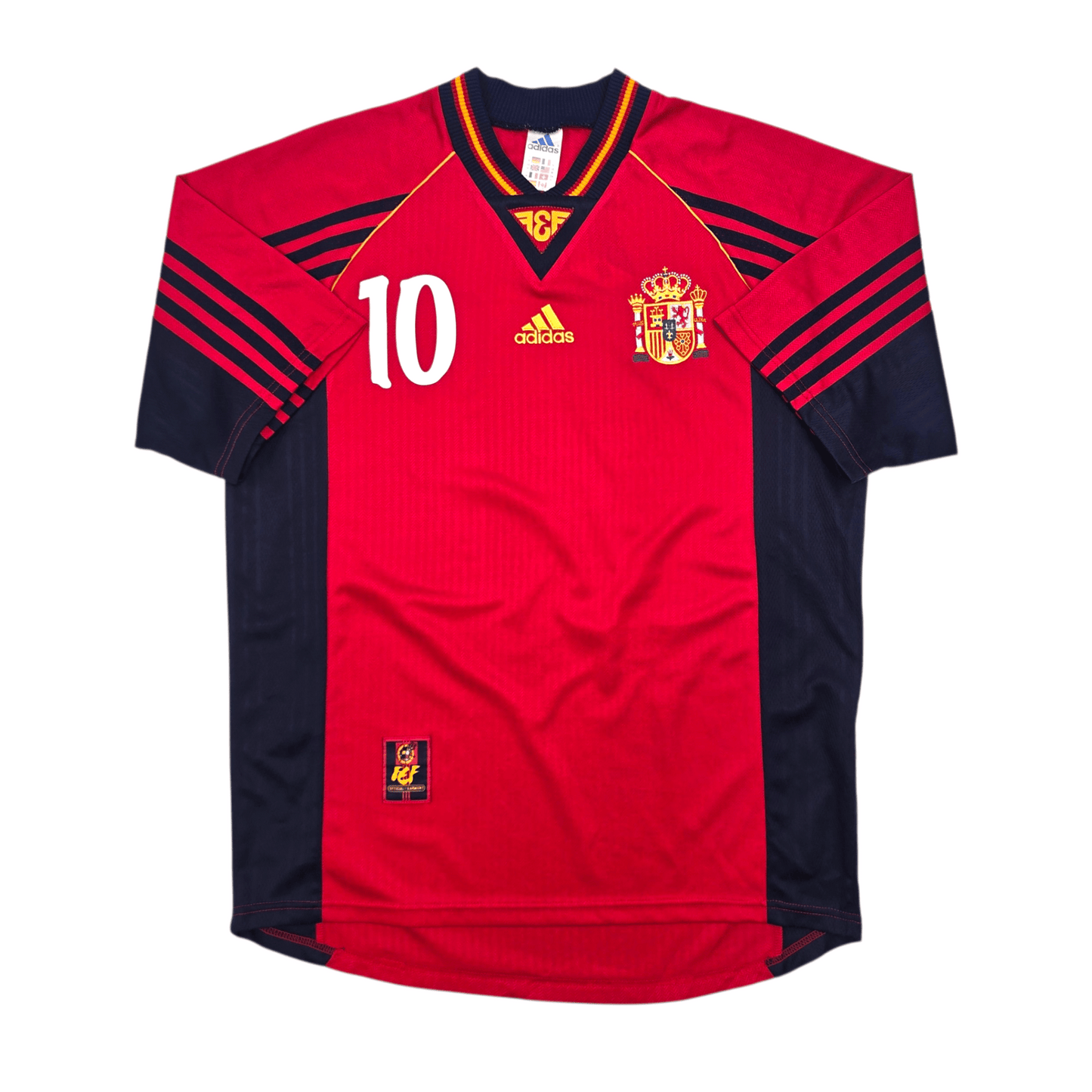 1998/99 Spain Home Football Shirt (M) Adidas #10 Raul