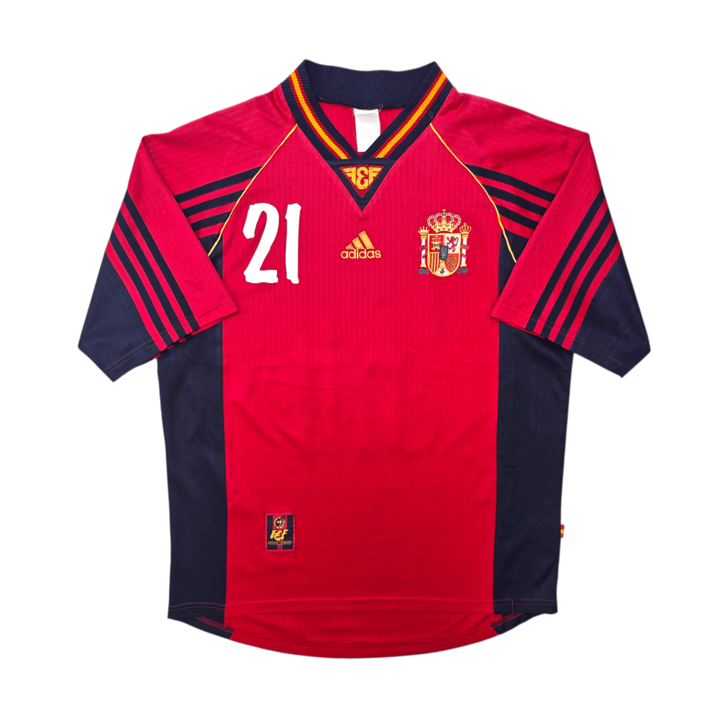 1998/99 Spain Home Football Shirt (M) Adidas #21 Enrique