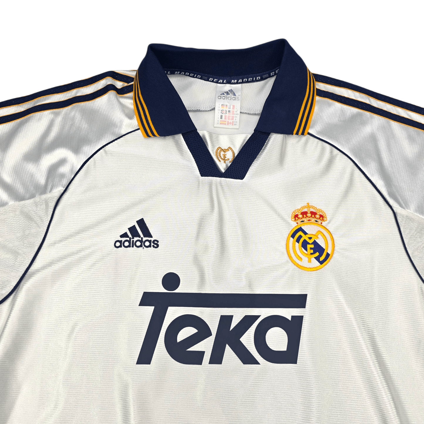 1999/00 Real Madrid Home Football Shirt (S) Adidas #7 Raul