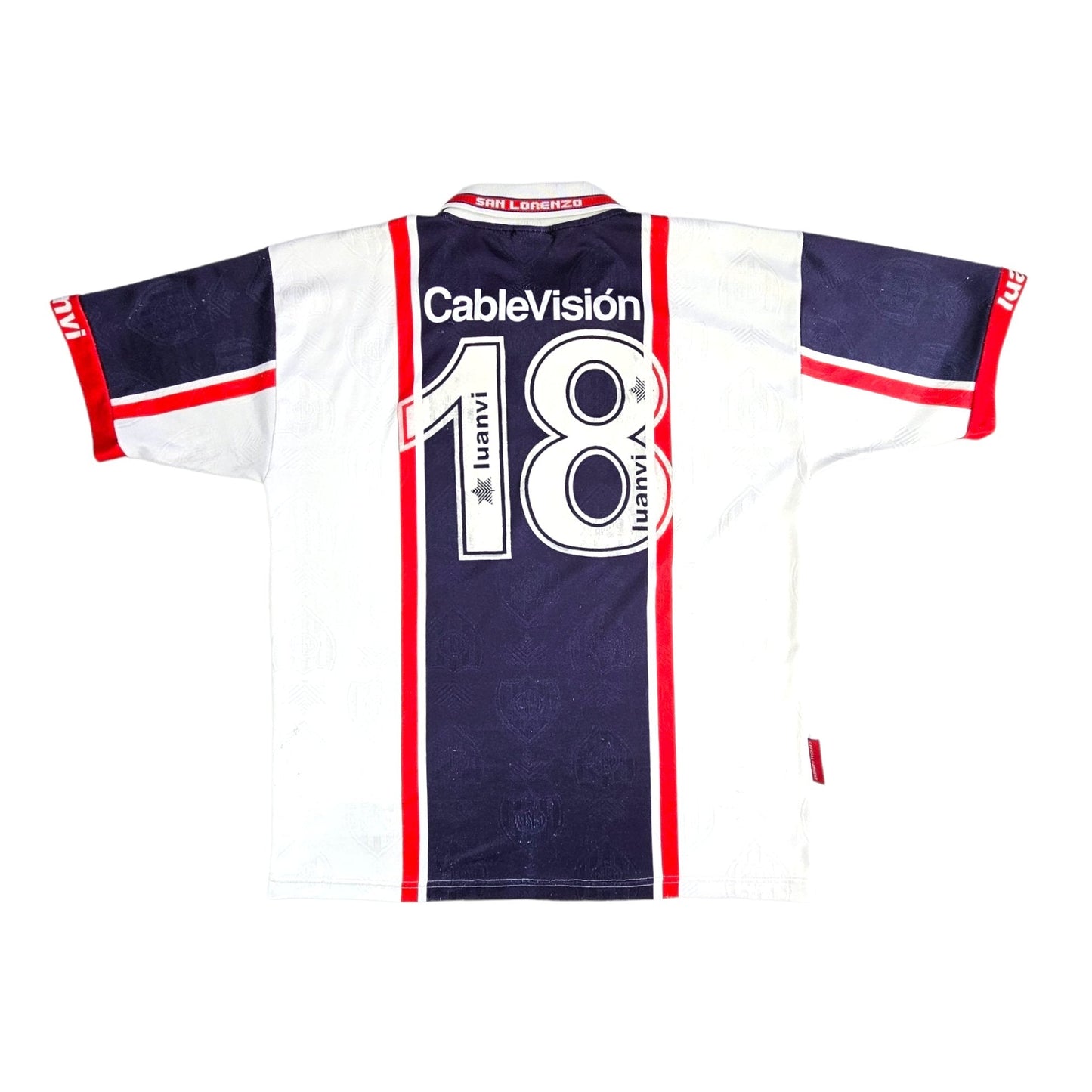 1999/00 San Lorenzo Away Football Shirt (XL) Luanvi # 18 (Netto)