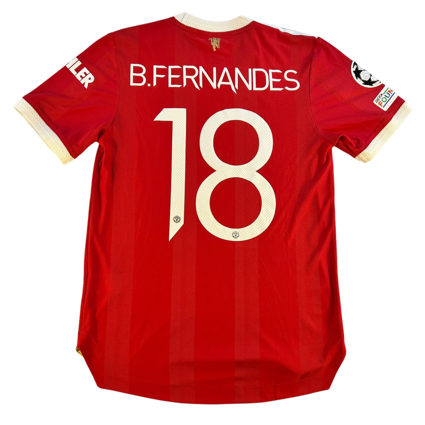 Manchester United 2021/2022 Player Issue Home Shirt - Fernandes 18