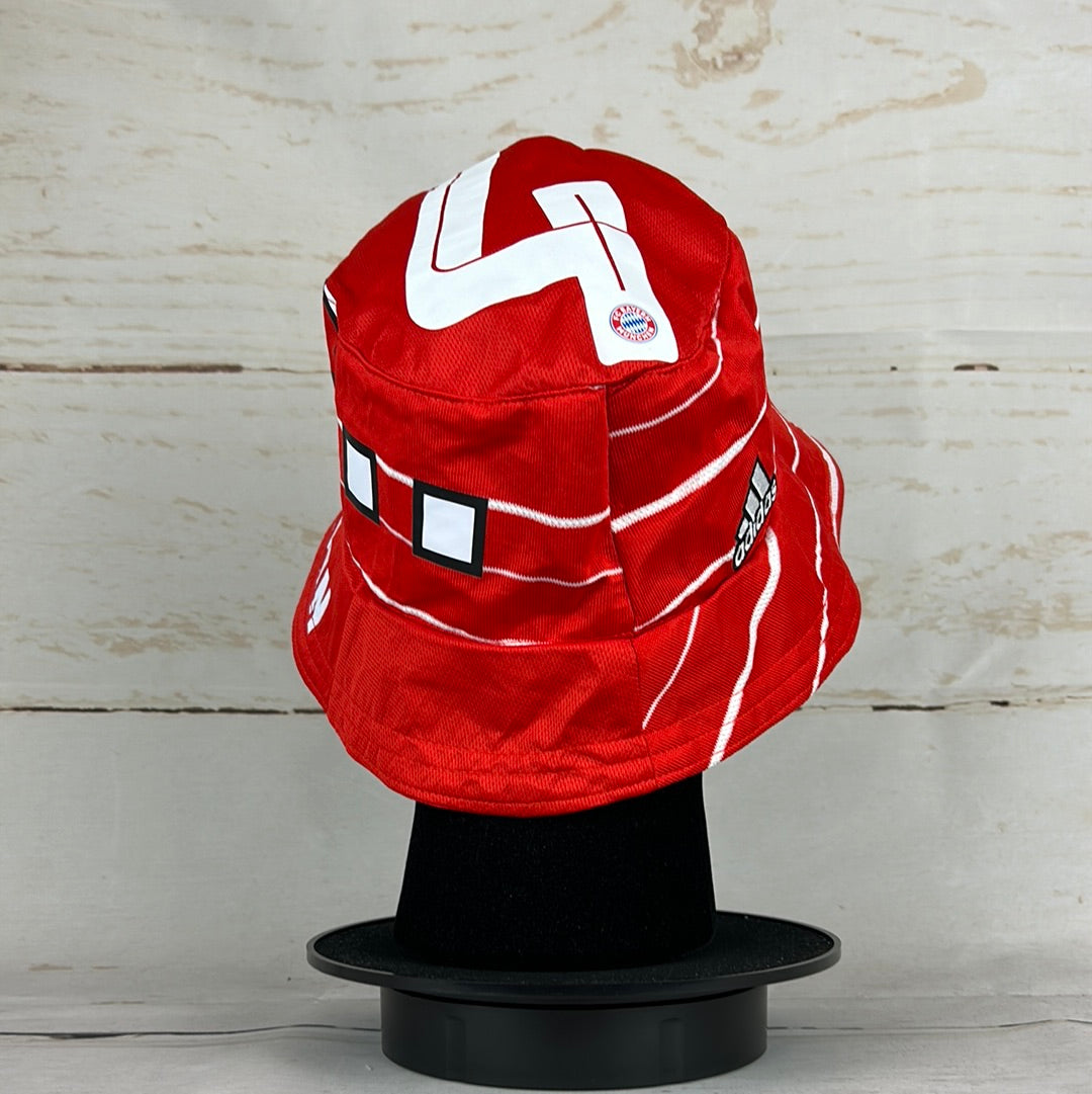 Bayern Munich 2022-2023 Upcycled Home Shirt Bucket Hat - 4