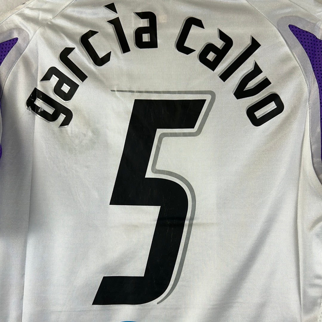 Real Valladolid 2007-2008 Match Worn Home Shirt - Medium - Garcia Calvo