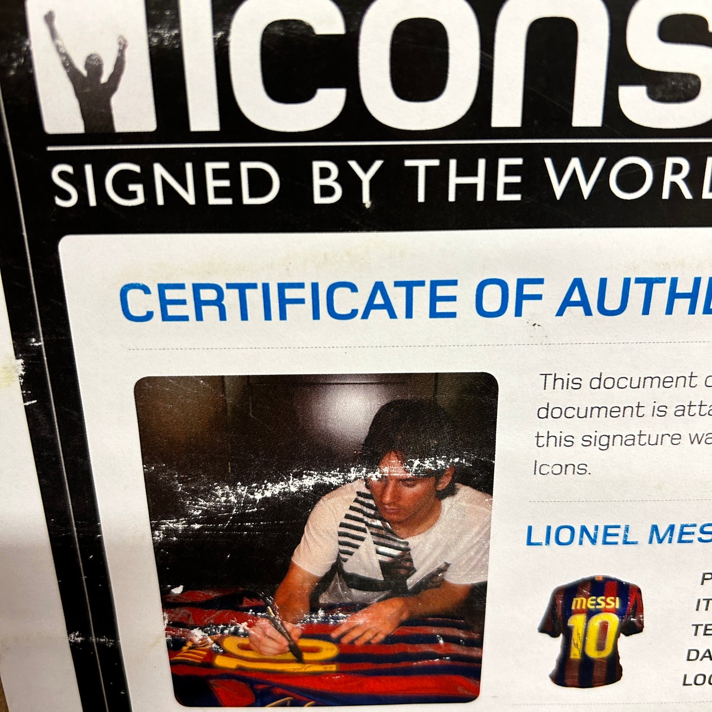Lionel Messi 2009/2010 Signed Framed Shirt - Icons COA