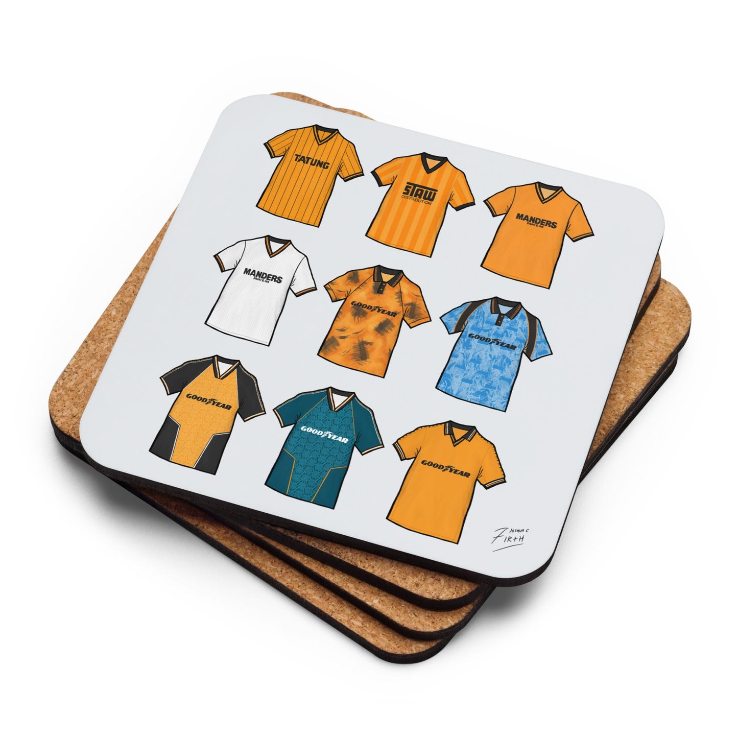 Wolverhampton Retro Shirts Memorabilia Football Coaster