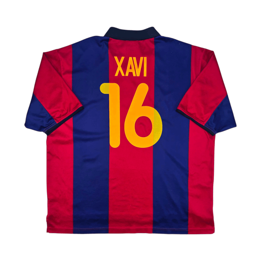 2000/01 Barcelona Home Football Shirt (XL) Nike #16 Xavi (Basic)