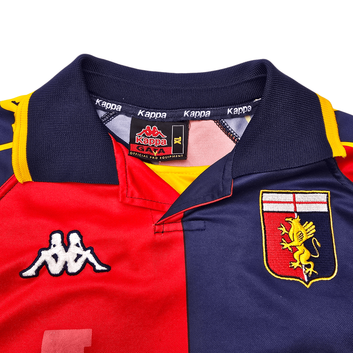 2000/01 Genoa Home Football Shirt (XL) Kappa #18 Malago