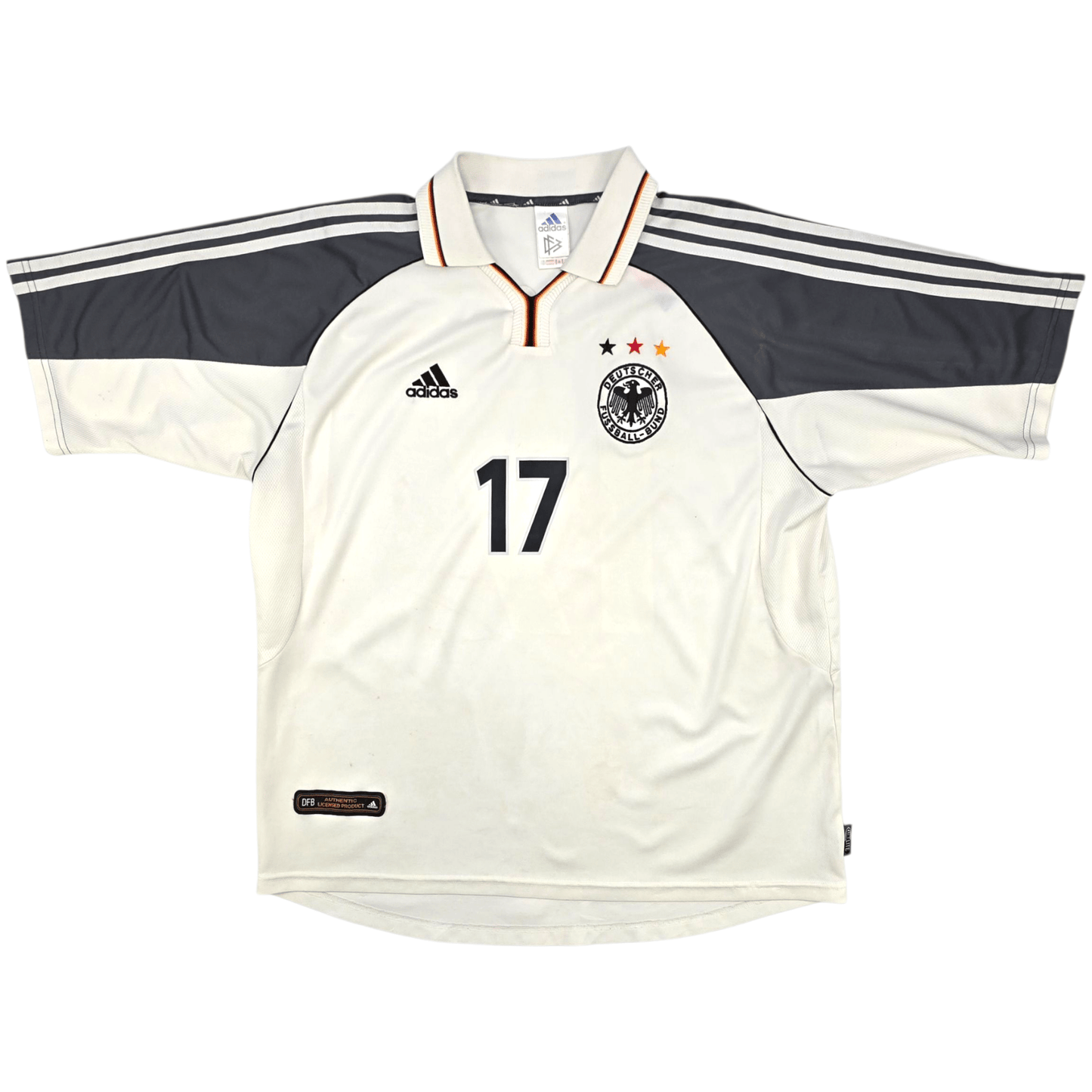 2000/01 Germany Home Football Shirt (XL) Adidas #3 Ziege