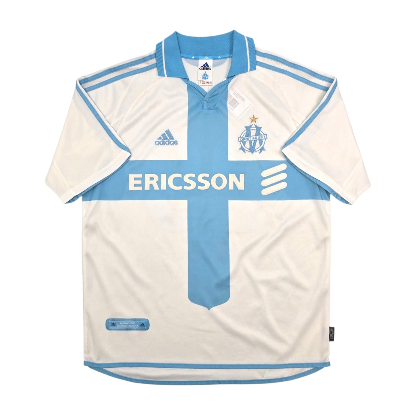 2000/01 Olympique Marseille Home Football Shirt (M) Adidas #29 Weah