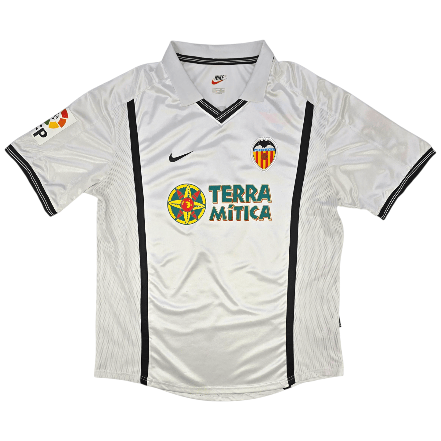 2000/01 Valencia Home Football Shirt (M) Nike #6 Mendieta