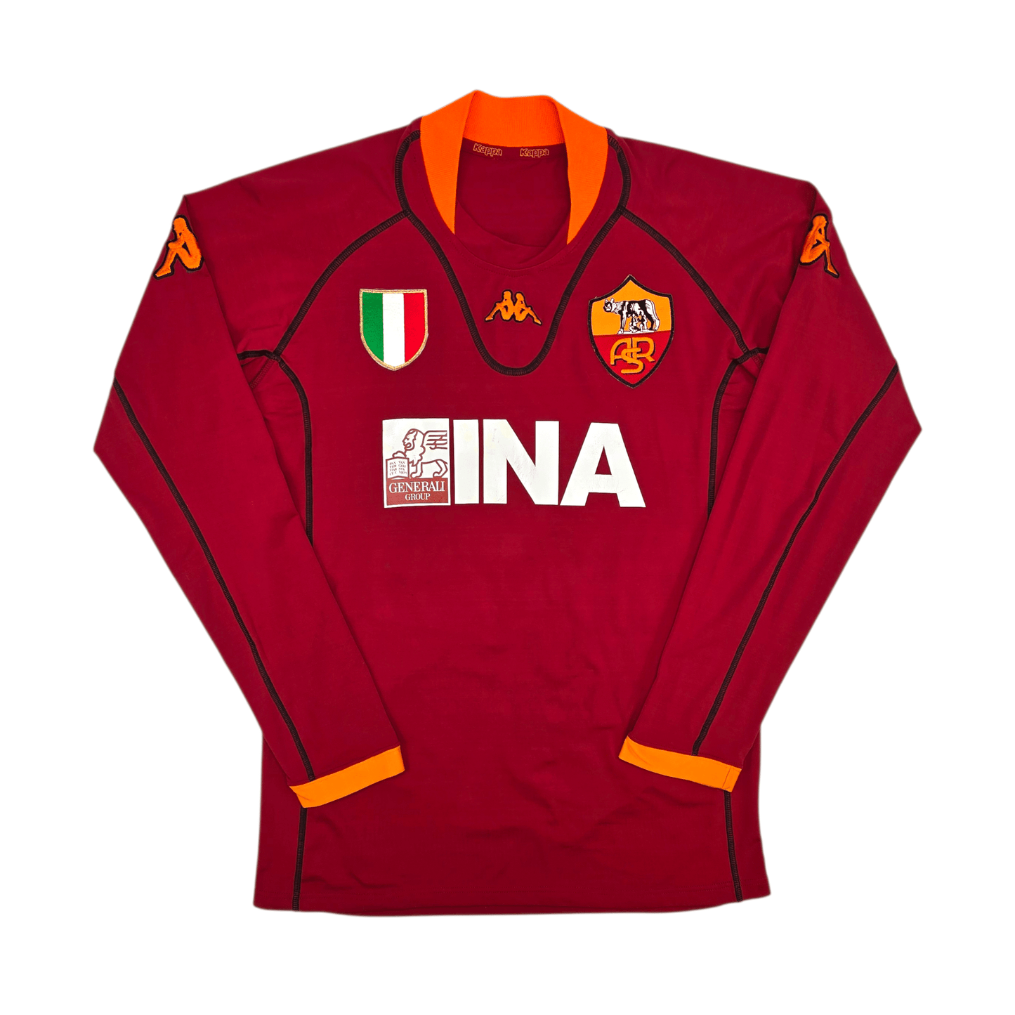 2001/02 Roma Home Football Shirt (XL) Kappa #20 Batistuta