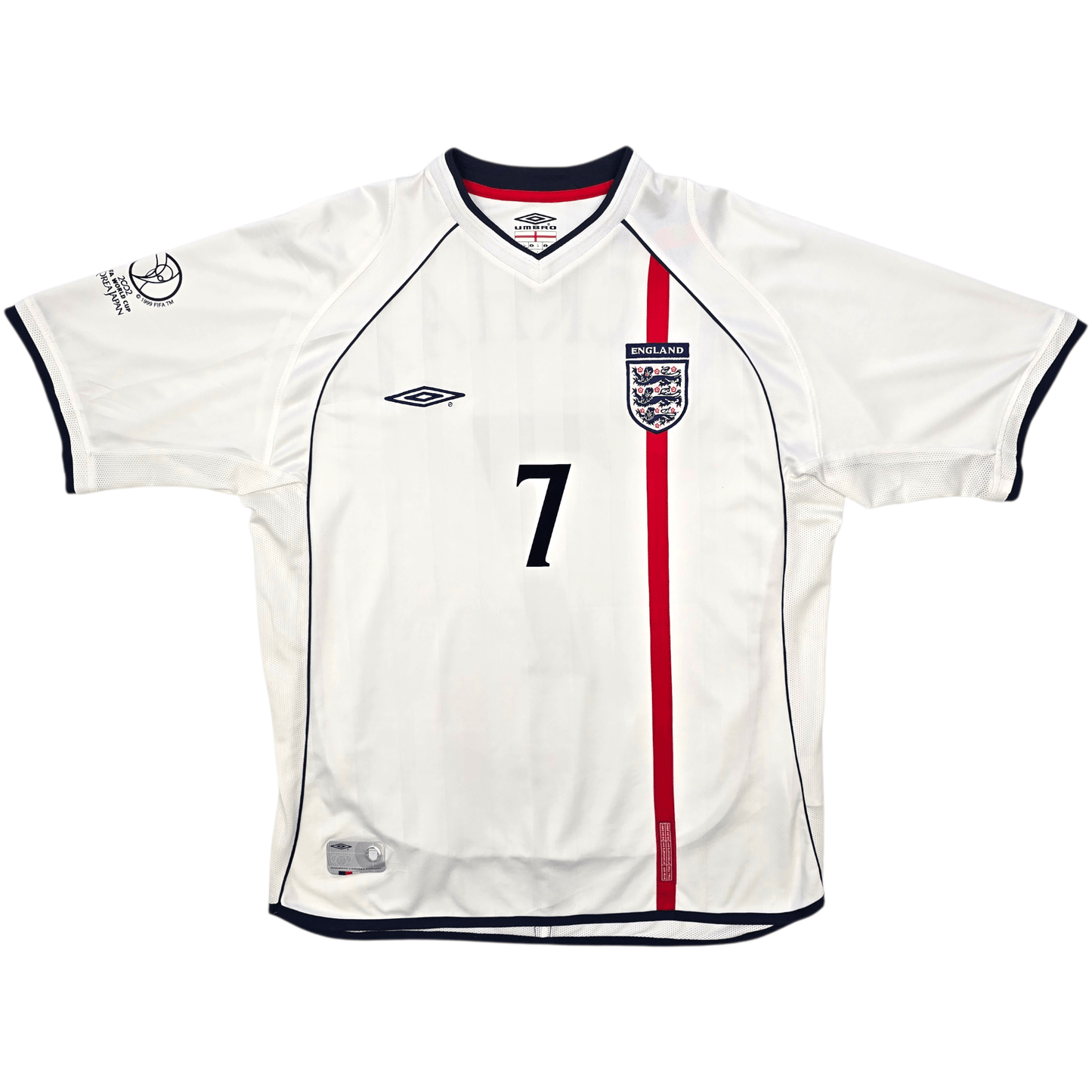 2001/03 England Home Football Shirt (L) Umbro #7 Beckham