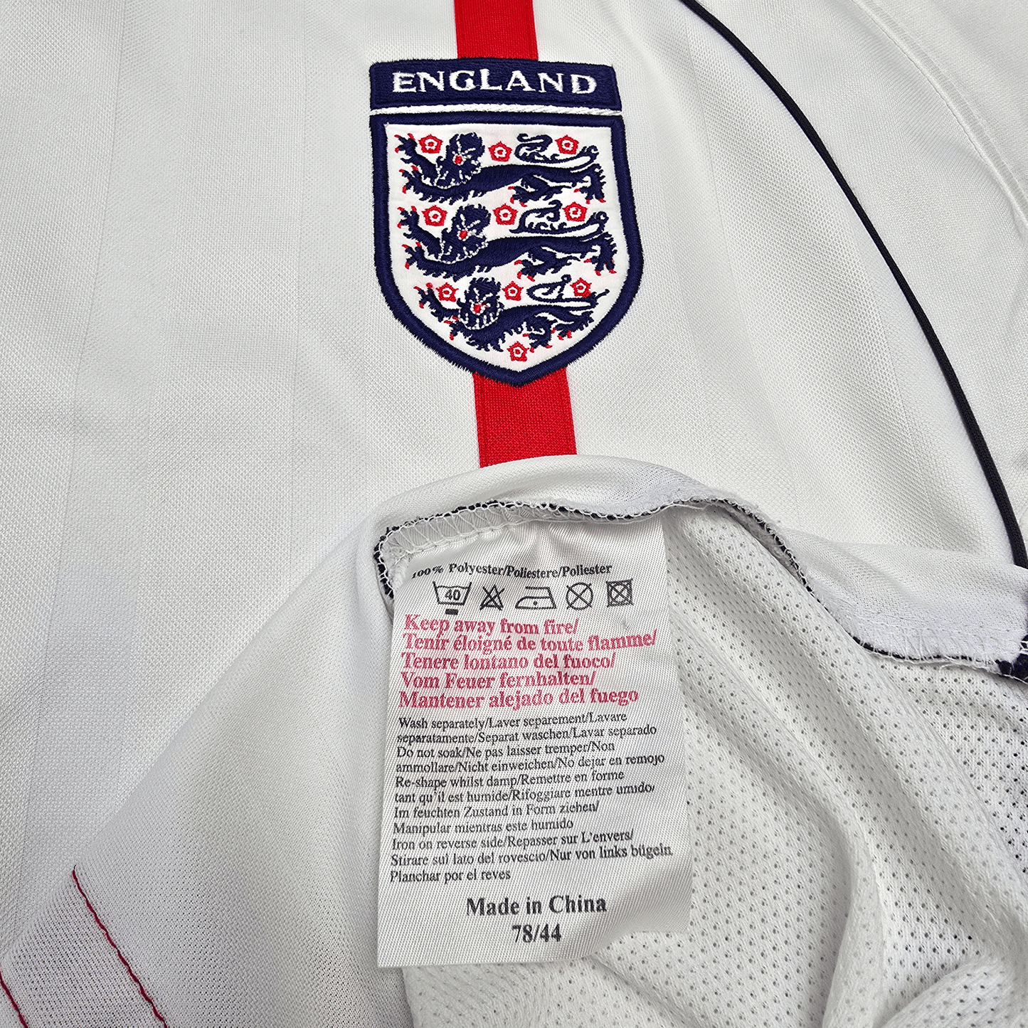 2001/03 England Home Football Shirt (M) Umbro