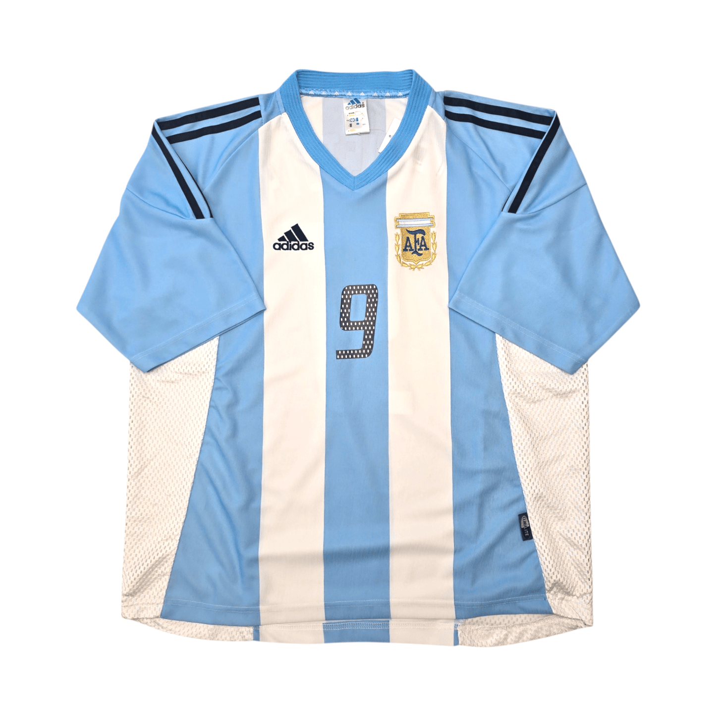 2002/04 Argentina Home Football Shirt (L) Adidas #9 Batistuta