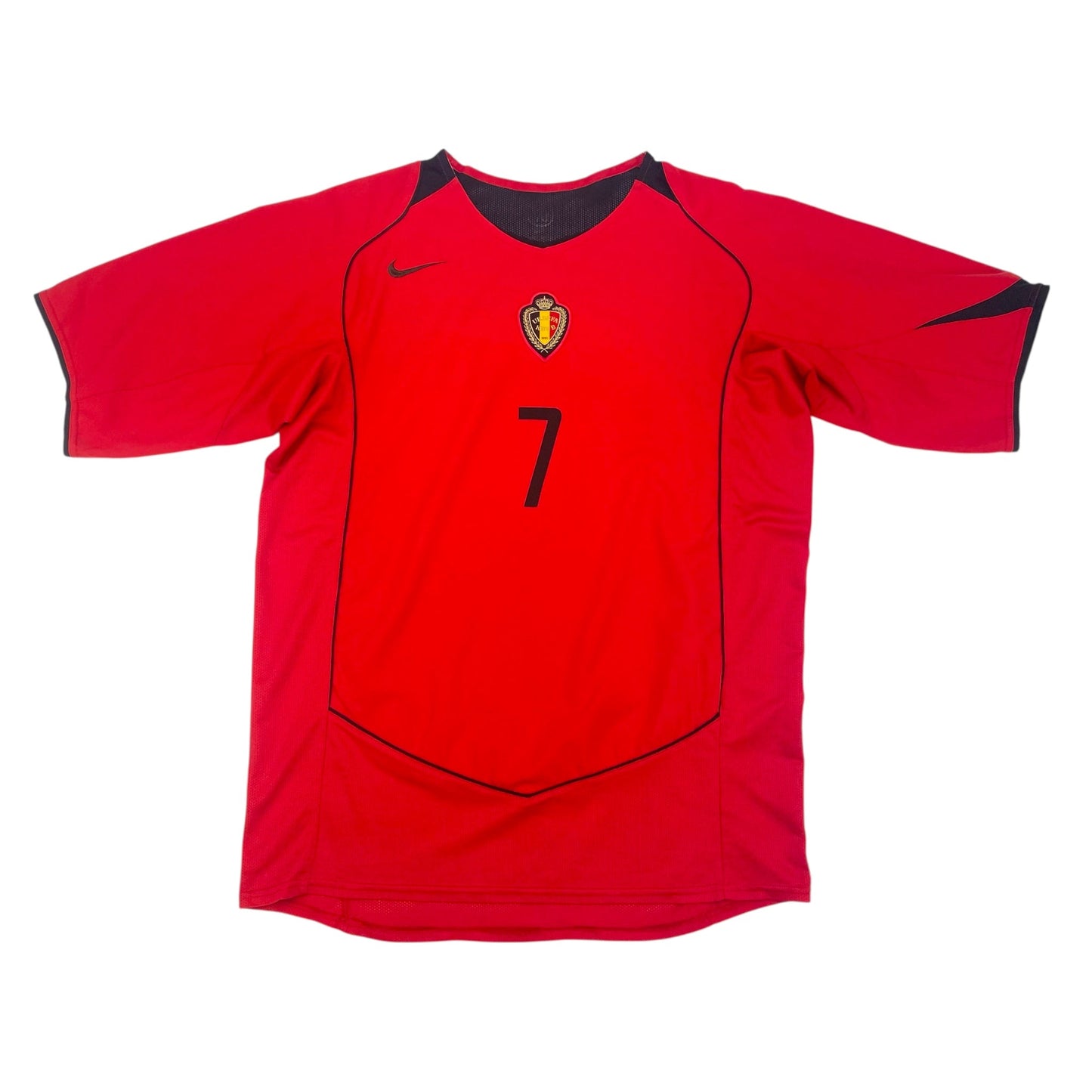 2002/04 Belgium Home Football Shirt (M) Nike #7 Wilmots