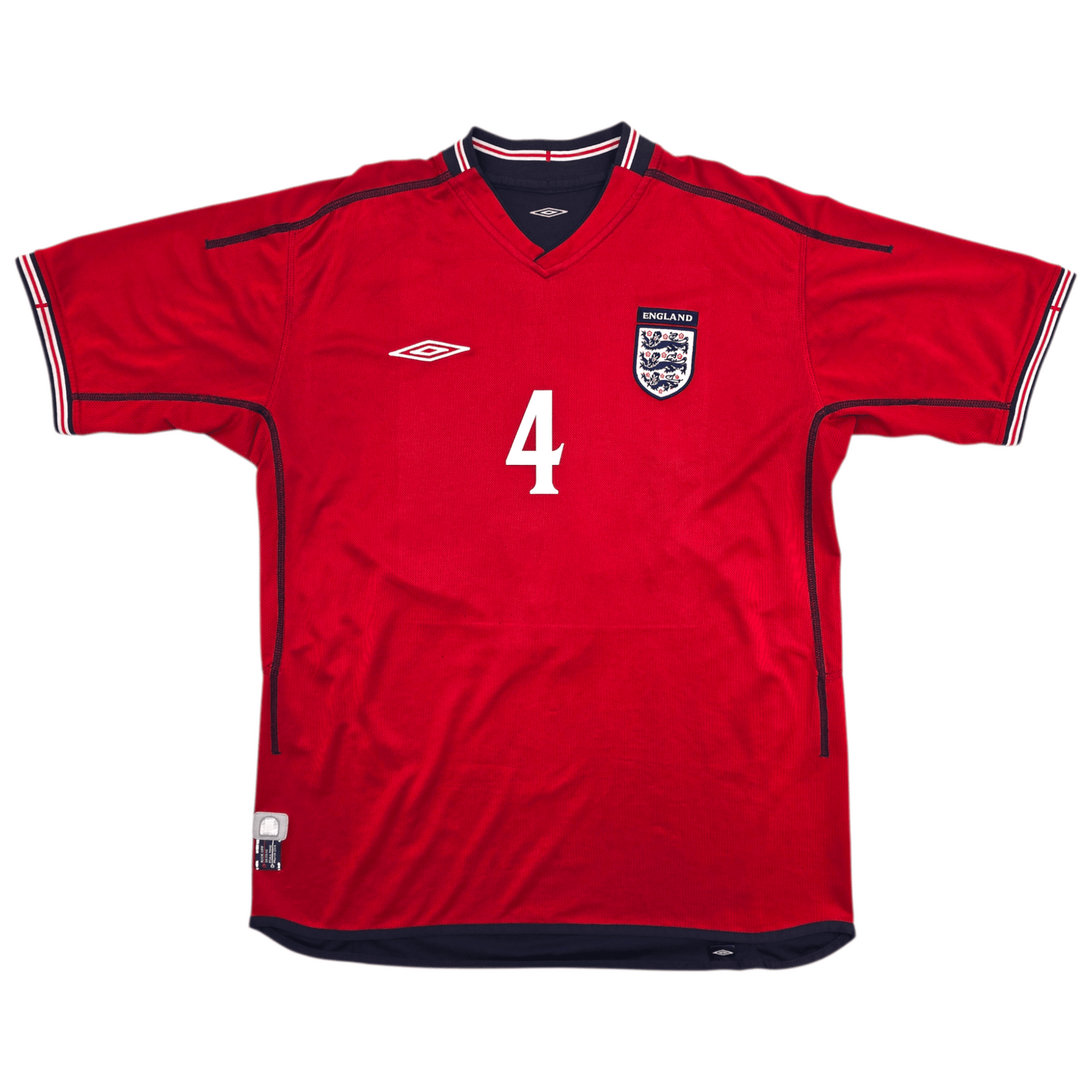 2002/04 England Away Football Shirt (L) Umbro #4 Gerrard