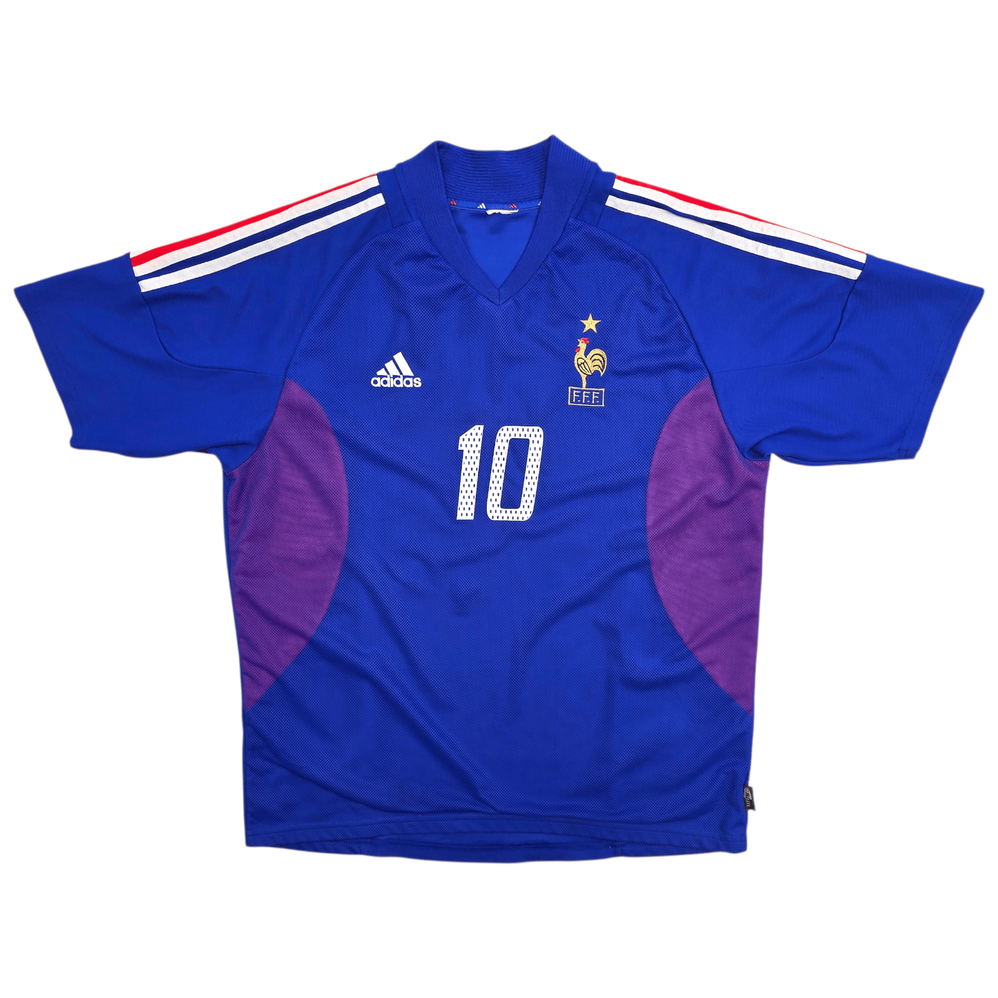 2002/04 France Home Football Shirt (M) Adidas #10 Zidane