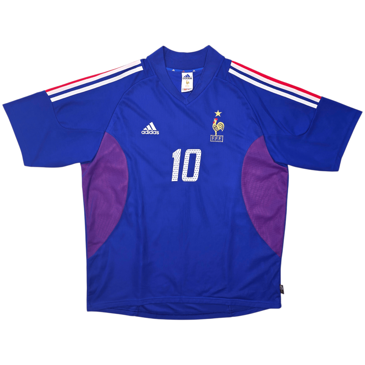 2002/04 France Home Football Shirt (XL) Adidas #10 Zidane
