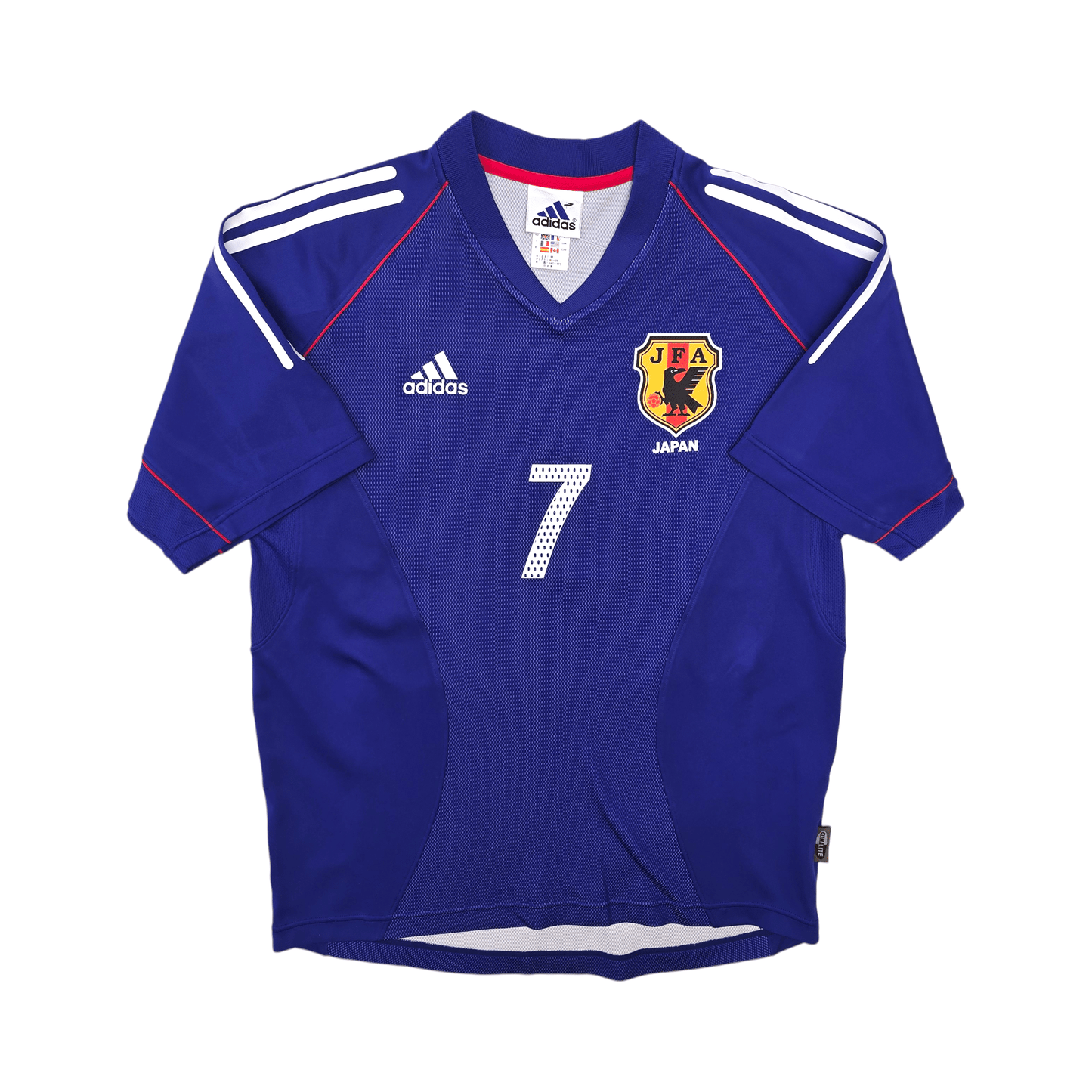 2002/04 Japan Home Football Shirt (M) Adidas #7 Nakata