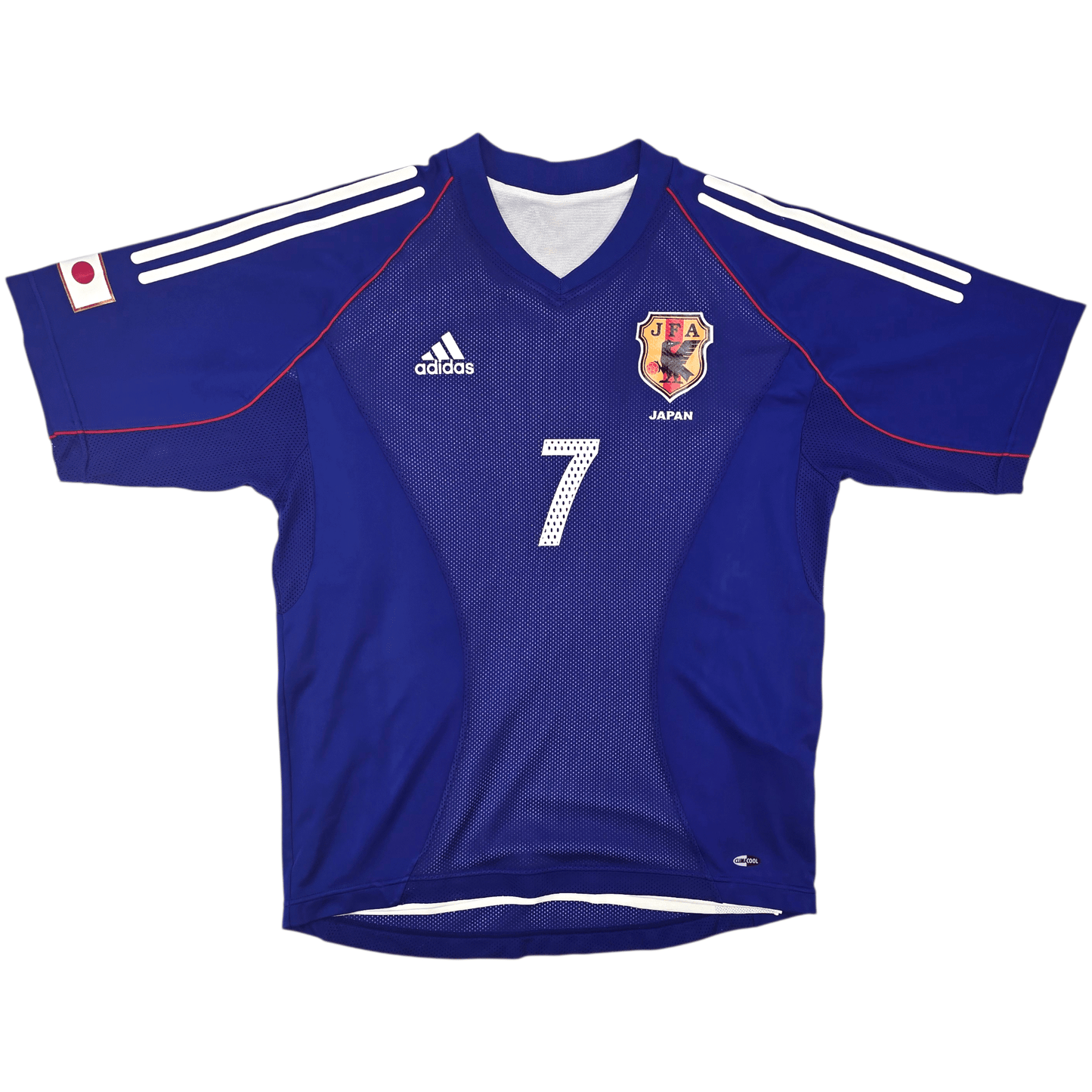2002/04 Japan Home Football Shirt (M) Adidas #7 Nakata (Player Version)